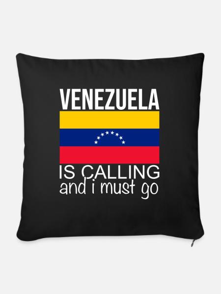 Venezuela Spruch - Sofakissenbezug 45 x 45 cm - Schwarz