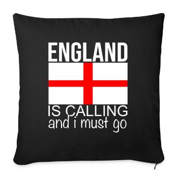 England Saying - Sofa pillowcase 17,3'' x 17,3'' (45 x 45 cm) - black - Front