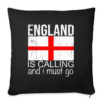 England Saying - Sofa pillowcase 17,3'' x 17,3'' (45 x 45 cm) - black - Front