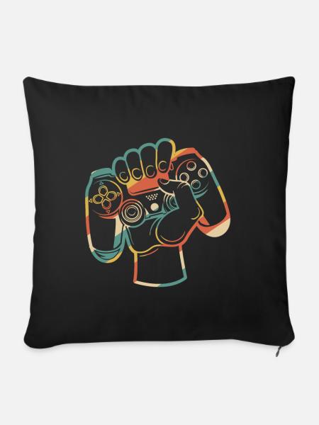Videospiel-Geschenke Lustige - Sofakissenbezug 45 x 45 cm - Schwarz