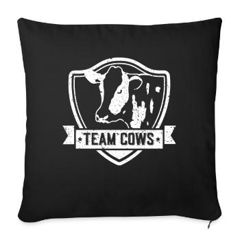 Team Cows Dairy cow Farm Cow Animals - Sofa pillowcase 17,3'' x 17,3'' (45 x 45 cm) - black - Front
