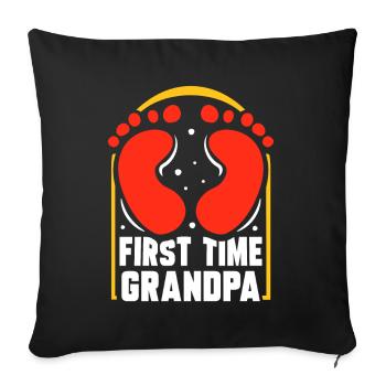 The first time grandpa first time grandparents sweet - Sofa pillowcase 17,3'' x 17,3'' (45 x 45 cm) - black - Front