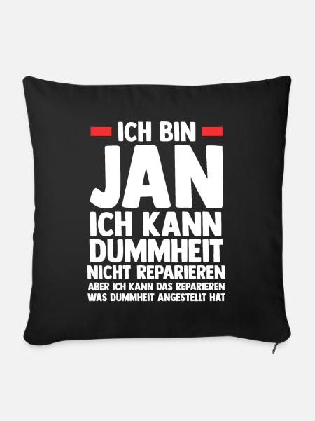 Jan - Sofakissenbezug 45 x 45 cm - Schwarz