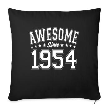 Awesome Since 1954 Birthday 1954 Vintage 1954 - Sofa pillowcase 17,3'' x 17,3'' (45 x 45 cm) - black - Front