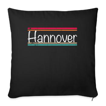 Hanover - Sofa pillowcase 17,3'' x 17,3'' (45 x 45 cm) - black - Front
