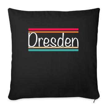 Dresden - Sofa pillowcase 17,3'' x 17,3'' (45 x 45 cm) - black - Front