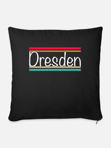 Dresden - Sofakissenbezug 45 x 45 cm - Schwarz