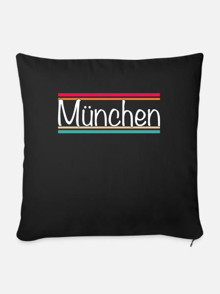 München - Sofakissenbezug 45 x 45 cm - Schwarz