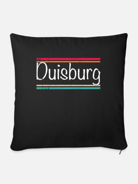 Duisburg - Sofakissenbezug 45 x 45 cm - Schwarz