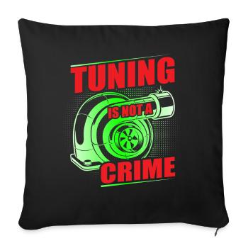 Auto Tuner, KFZ Mechaniker, Racing Car, Tuning - Sofakissenbezug 45 x 45 cm - Schwarz - Vorne