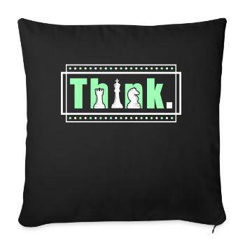 Chess Chess Player Tournament for Clever Minds - Sofa pillowcase 17,3'' x 17,3'' (45 x 45 cm) - black - Front
