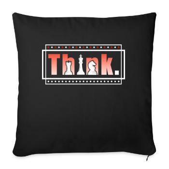 Chess Chess Player Tournament for Clever Minds - Sofa pillowcase 17,3'' x 17,3'' (45 x 45 cm) - black - Front