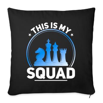 Chess Chess Player Tournament for Clever Minds - Sofa pillowcase 17,3'' x 17,3'' (45 x 45 cm) - black - Front