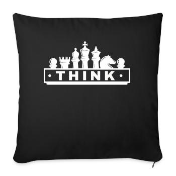 Chess Chess Player Tournament for Clever Minds - Sofa pillowcase 17,3'' x 17,3'' (45 x 45 cm) - black - Front