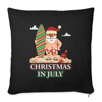 Weihnachten Im Juli Christmas In July Santa Humor - Sofa pillowcase 17,3'' x 17,3'' (45 x 45 cm) - black - Front