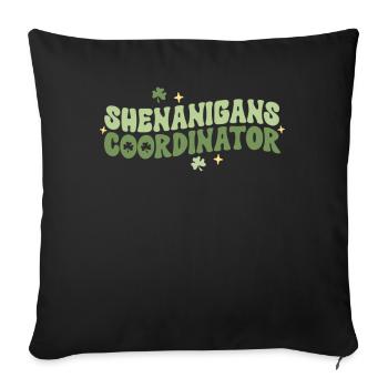 Coordonnatrice des manigances Enseignante de maternelle rue - Housse de coussin décorative 45 x 45 cm - noir - Devant