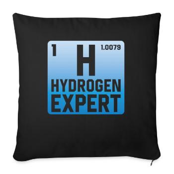 Hydrogen Expert Hydrogen Energy Element - Sofa pillowcase 17,3'' x 17,3'' (45 x 45 cm) - black - Front