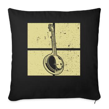 Banjo Banjo player Banjoist - Sofa pillowcase 17,3'' x 17,3'' (45 x 45 cm) - black - Front