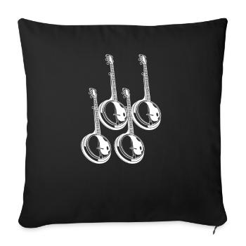 Banjo Banjo player Banjoist - Sofa pillowcase 17,3'' x 17,3'' (45 x 45 cm) - black - Front