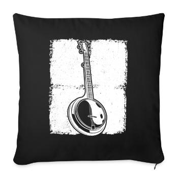 Banjo Banjo player Banjoist - Sofa pillowcase 17,3'' x 17,3'' (45 x 45 cm) - black - Front