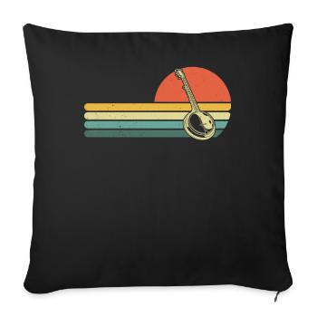 Banjo Banjo player Banjoist - Sofa pillowcase 17,3'' x 17,3'' (45 x 45 cm) - black - Front