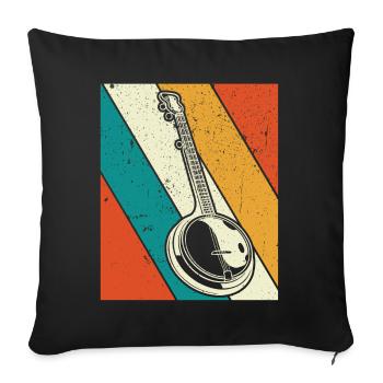 Banjo Banjo player Banjoist - Sofa pillowcase 17,3'' x 17,3'' (45 x 45 cm) - black - Front
