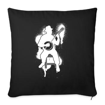 Banjo Banjo player Banjoist - Sofa pillowcase 17,3'' x 17,3'' (45 x 45 cm) - black - Front