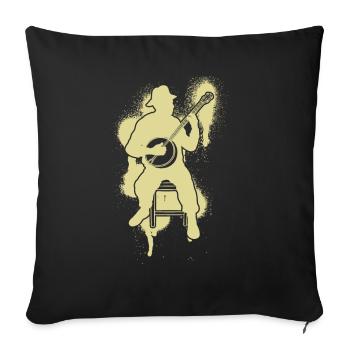 Banjo Banjo player Banjoist - Sofa pillowcase 17,3'' x 17,3'' (45 x 45 cm) - black - Front