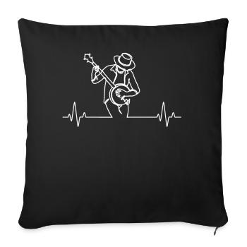Banjo Banjo player Banjoist - Sofa pillowcase 17,3'' x 17,3'' (45 x 45 cm) - black - Front