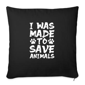 Animal Rescue - Sofa pillowcase 17,3'' x 17,3'' (45 x 45 cm) - black - Front