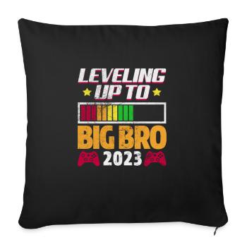 Grossesse Big Brother - Housse de coussin décorative 45 x 45 cm - noir - Devant