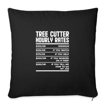 Arboriculteurs - Housse de coussin décorative 45 x 45 cm - noir - Devant