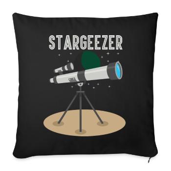 Funny Stargeezer For Astronomy Lover - Sofa pillowcase 17,3'' x 17,3'' (45 x 45 cm) - black - Front