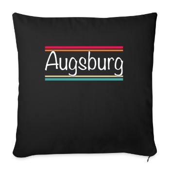 Augsburg - Sofakissenbezug 45 x 45 cm - Schwarz - Vorne