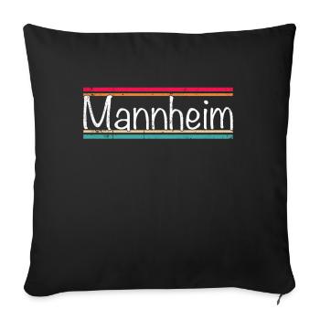 Mannheim - Sofa pillowcase 17,3'' x 17,3'' (45 x 45 cm) - black - Front
