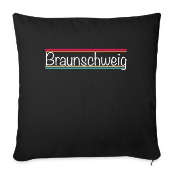 Braunschweig - Sofa pillowcase 17,3'' x 17,3'' (45 x 45 cm) - black - Front