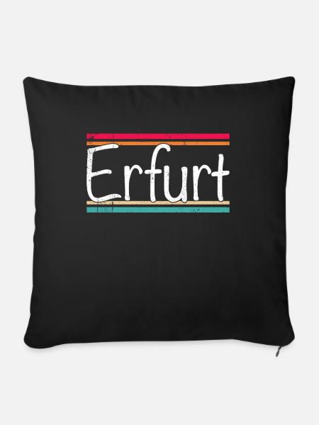 Erfurt - Sofakissenbezug 45 x 45 cm - Schwarz