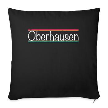 Oberhausen - Sofakissenbezug 45 x 45 cm - Schwarz - Vorne