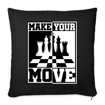 Chess Chess Player Tournament for Clever Minds - Sofa pillowcase 17,3'' x 17,3'' (45 x 45 cm) - black - Front