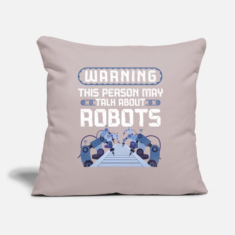 Robot Robotics Engineer Warning Sofa pillowcase 17,3'' x 17,3'' (45 x 45 cm)