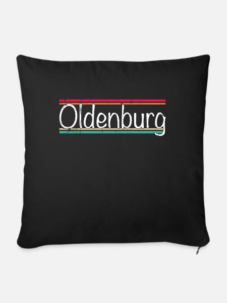 Oldenburg - Sofakissenbezug 45 x 45 cm - Schwarz