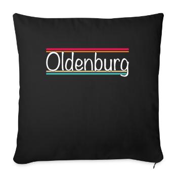 Oldenburg - Sofa pillowcase 17,3'' x 17,3'' (45 x 45 cm) - black - Front