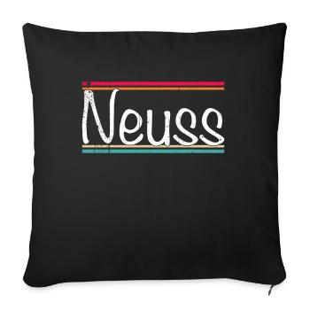 Neuss - Sofakissenbezug 45 x 45 cm - Schwarz - Vorne