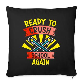 Bereit Die Schule Wieder Zu Erobern Schulstart - Sofakissenbezug 45 x 45 cm - Schwarz - Vorne