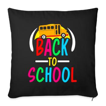 Back to School Back to School Back to School Teachers - Sofa pillowcase 17,3'' x 17,3'' (45 x 45 cm) - black - Front