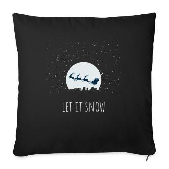 Let It Snow Santa Merry Christmas Eve - Sofa pillowcase 17,3'' x 17,3'' (45 x 45 cm) - black - Front