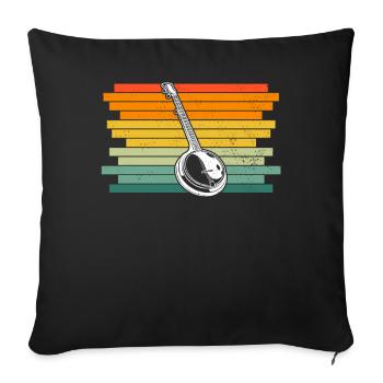 Banjo Banjo player Banjoist - Sofa pillowcase 17,3'' x 17,3'' (45 x 45 cm) - black - Front