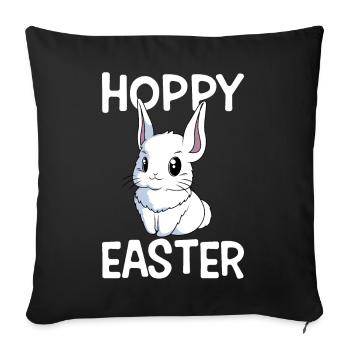 Hoppy Easter Sweet Easter Easter Egg Hunt - Sofa pillowcase 17,3'' x 17,3'' (45 x 45 cm) - black - Front