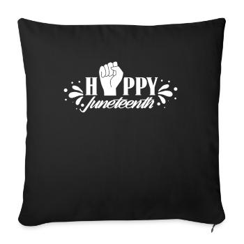 Cheerful Juneteenth African American Black 1865 - Sofa pillowcase 17,3'' x 17,3'' (45 x 45 cm) - black - Front