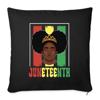 Juneteenth 1865 Black African American Africa - Sofa pillowcase 17,3'' x 17,3'' (45 x 45 cm) - black - Front